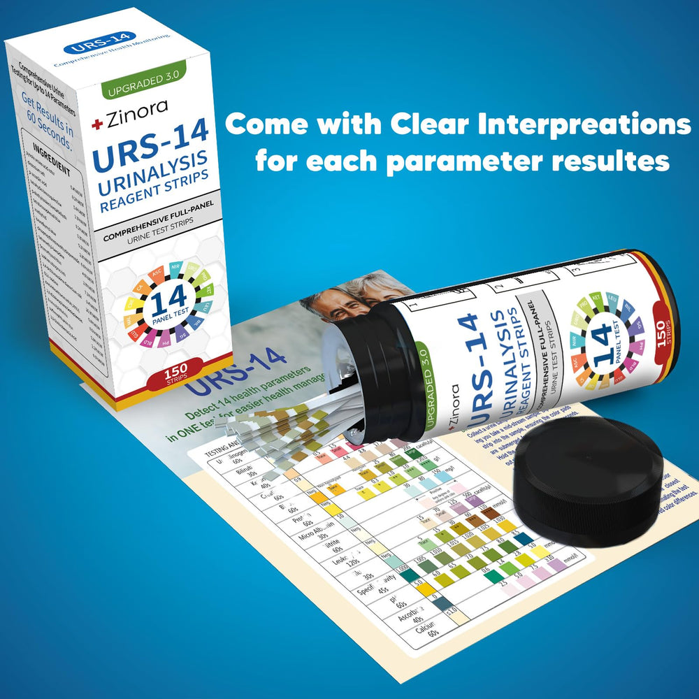 Close-up of test strip showing color comparison