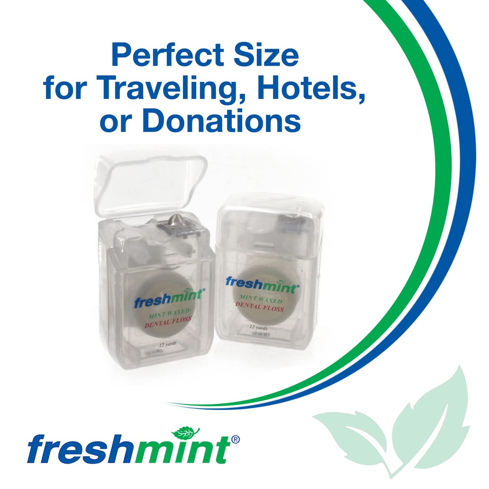 Waxed floss easily gliding through tight spaces