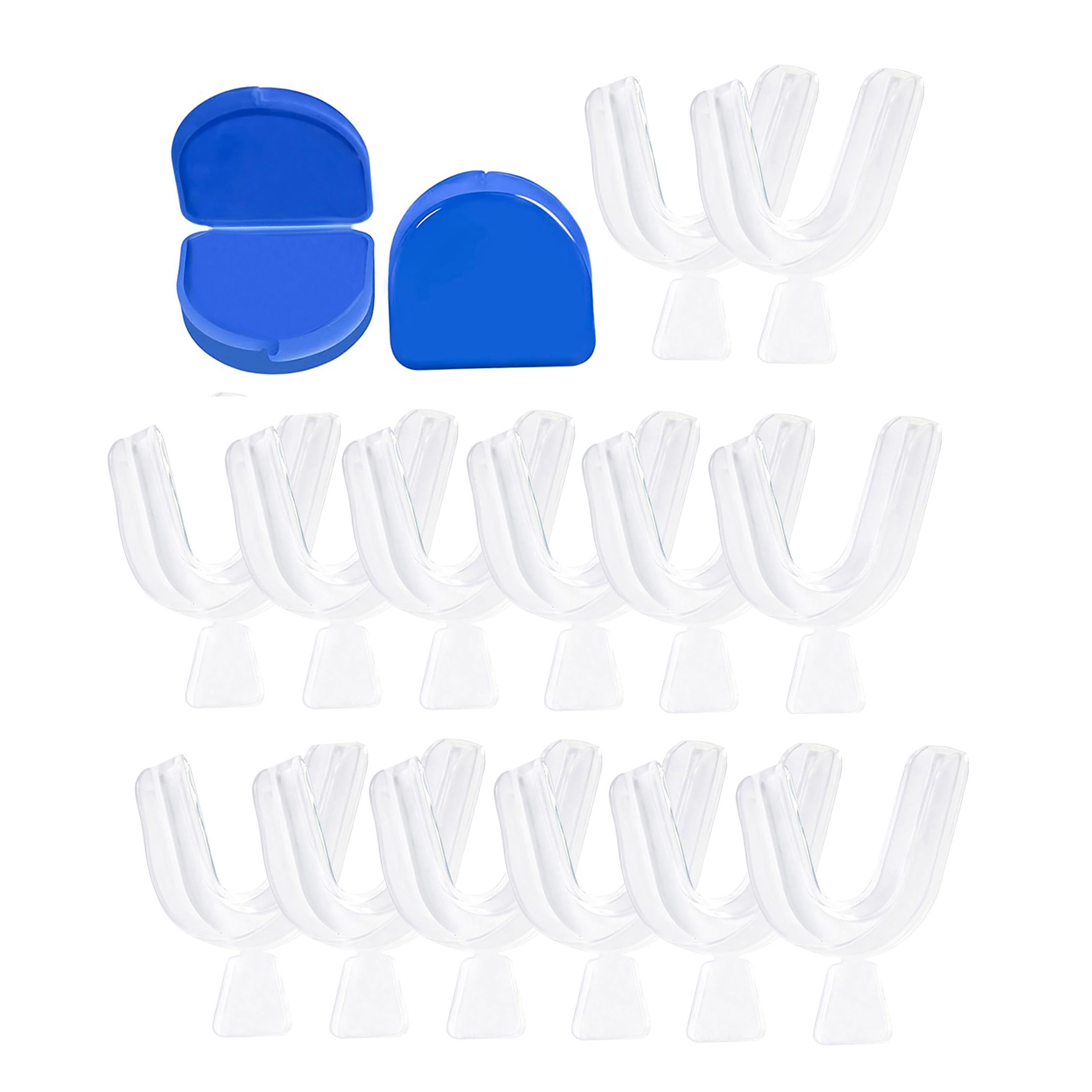 Thermoform 14-piece dental whitening trays with compact design