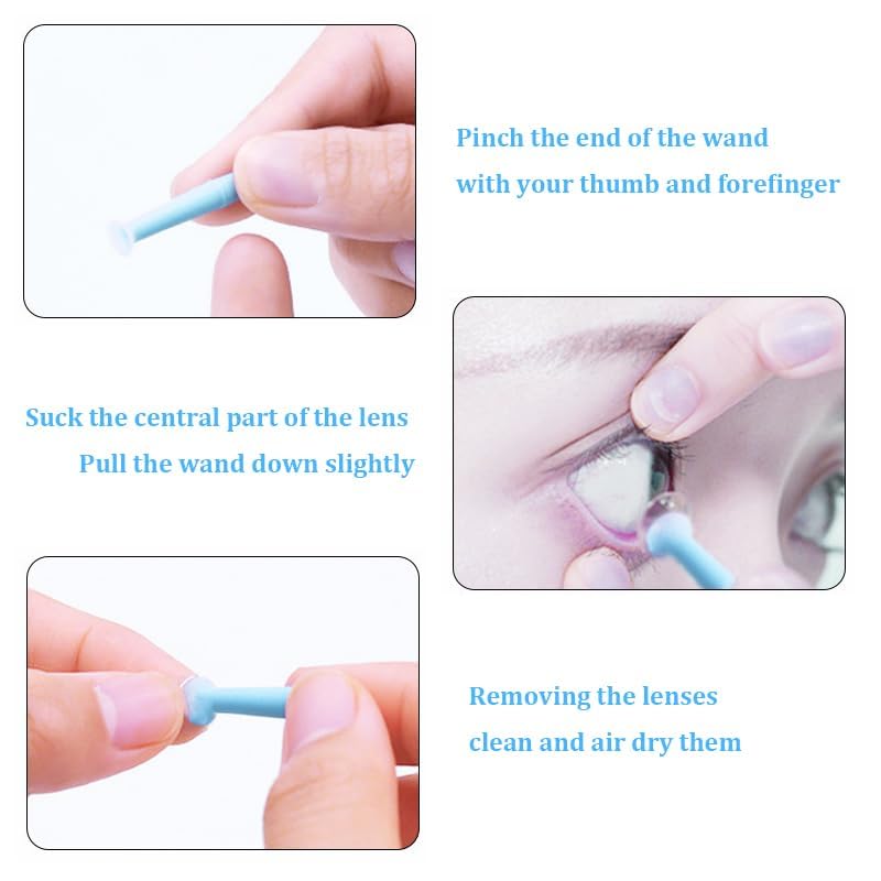 How to use: wet remover and lift lens from eye