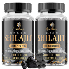 Front view of 1500mg Shilajit Gummies bottle