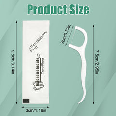 Durable flat-wire dental floss picks that resist stretching and shredding