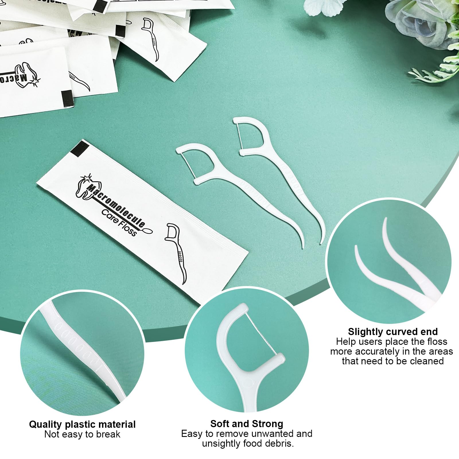 Floss and toothpick combo for deep cleaning between teeth