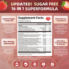 Close-up of gummies showing sugar-free formula