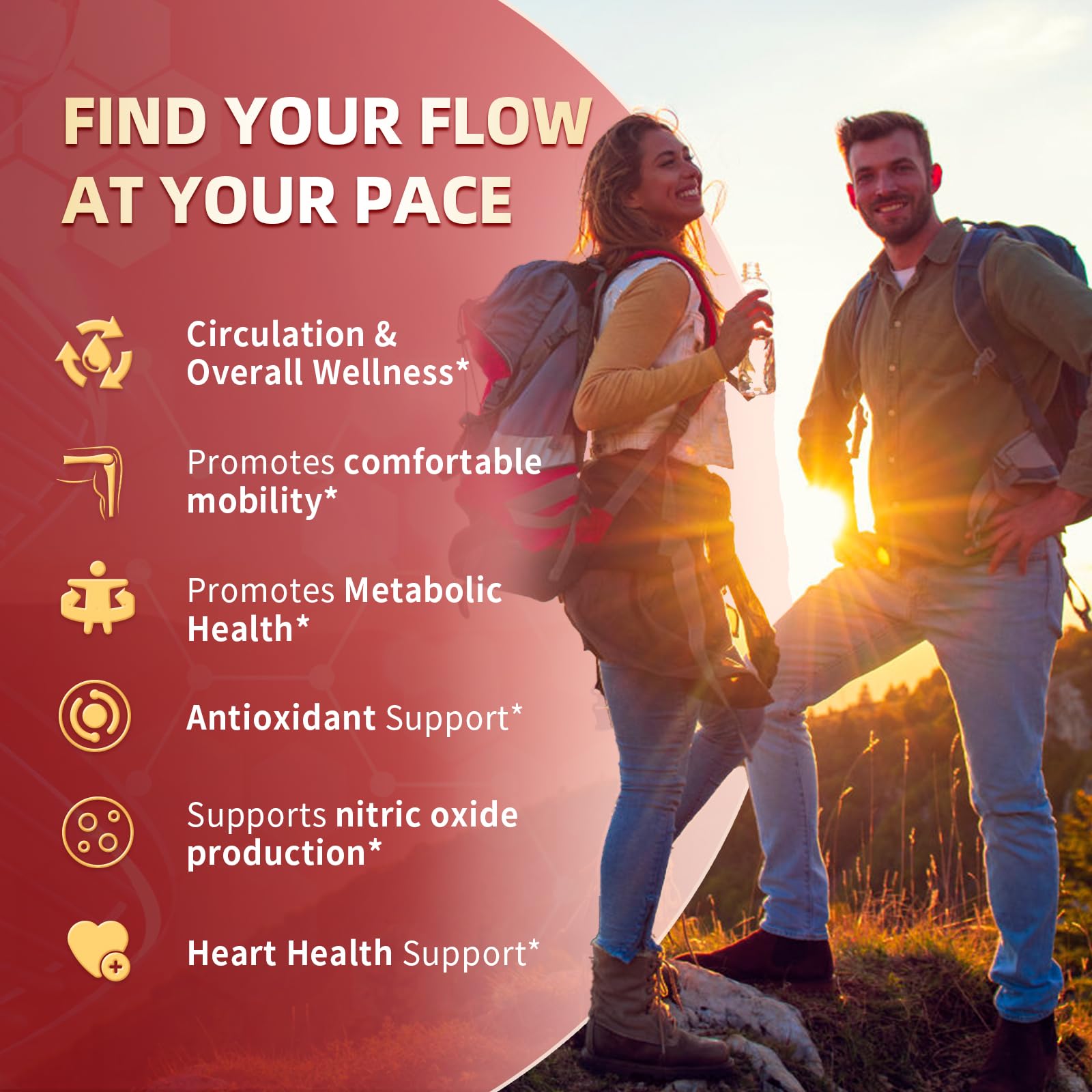 Lifestyle image of daily use with bottle and glass