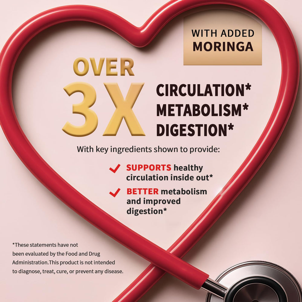 Illustration of moringa, hawthorn, beetroot and citrus bergamot ingredients