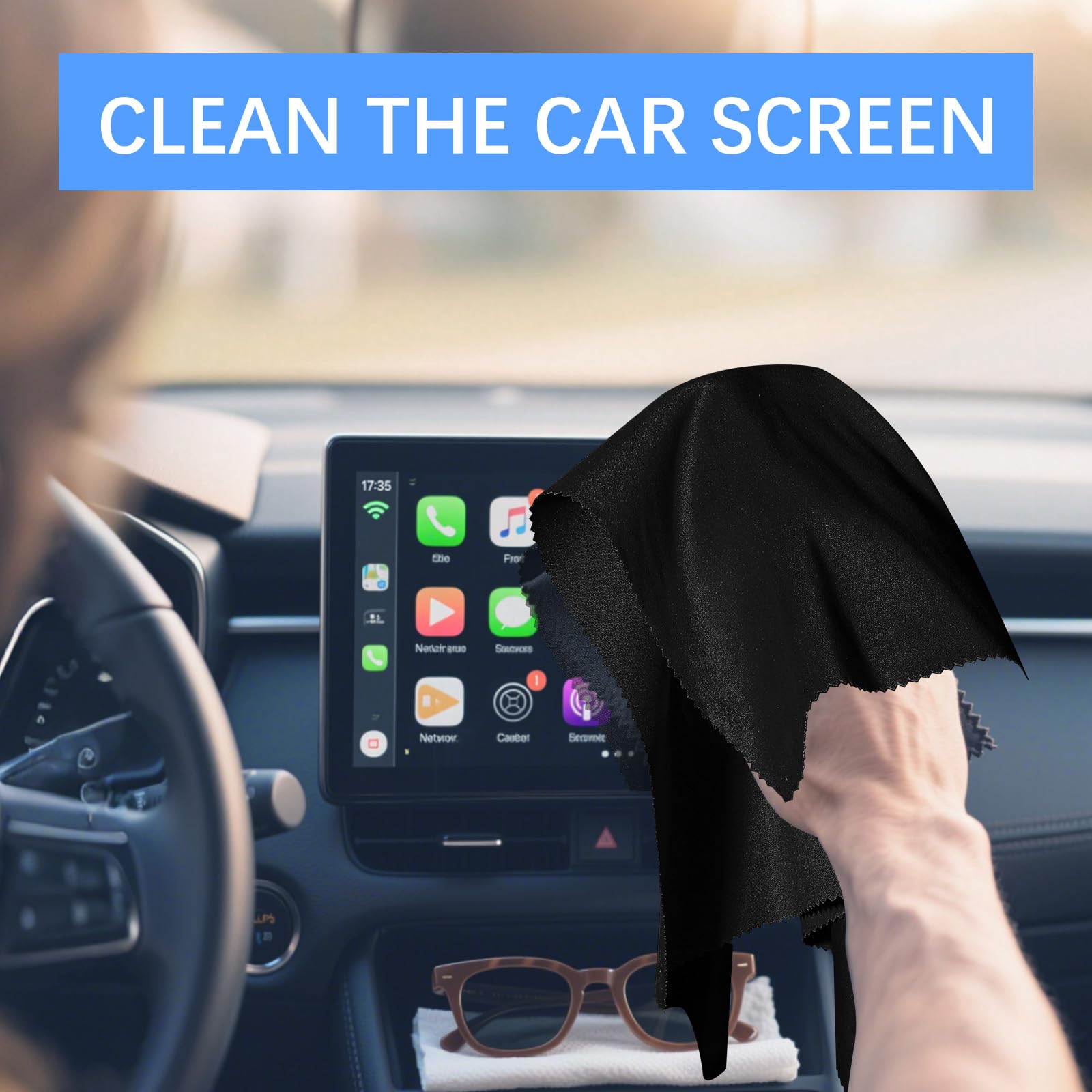 Reusable and washable microfiber cleaning cloths