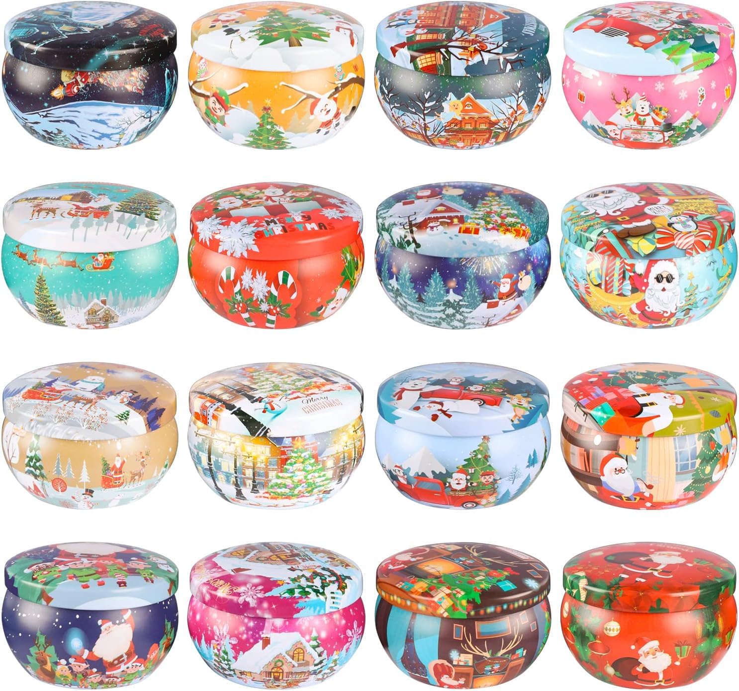 Assorted fragrance jars showing 16 scents