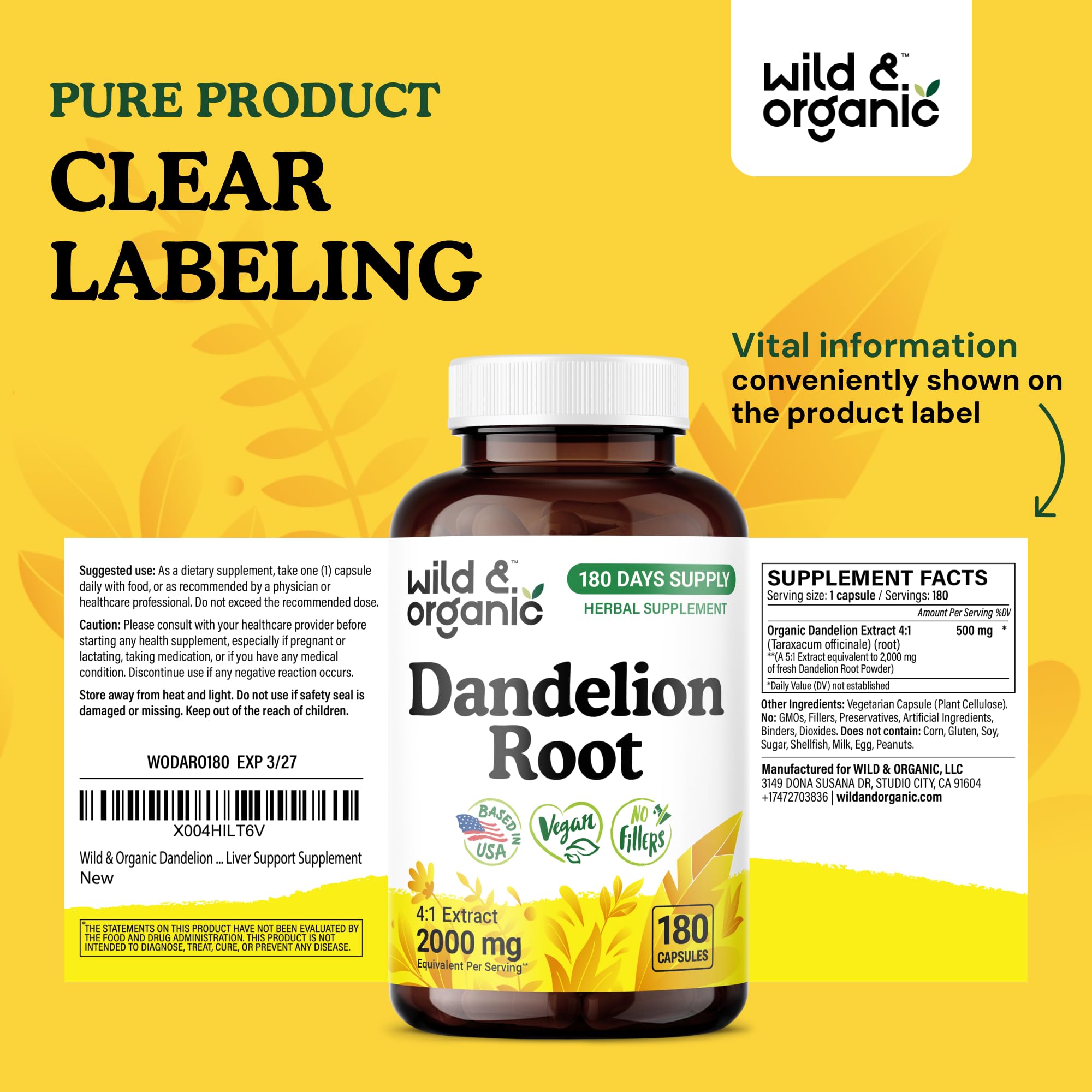 Bottle showing 180 capsules for a 6-month supply