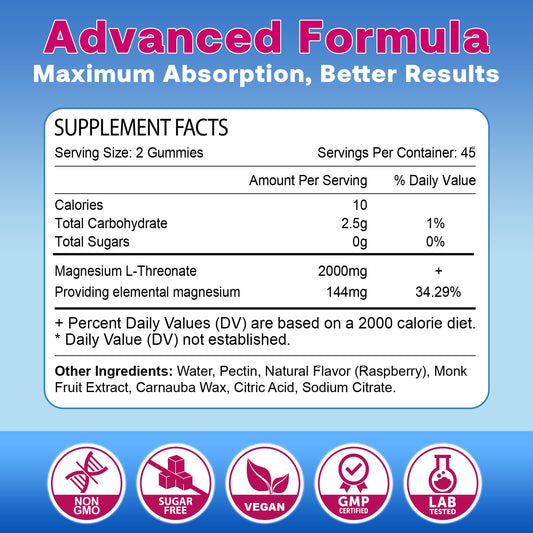 Back label showing supplement facts and ingredients