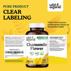 180-count chamomile capsules bottle showing 90-day supply