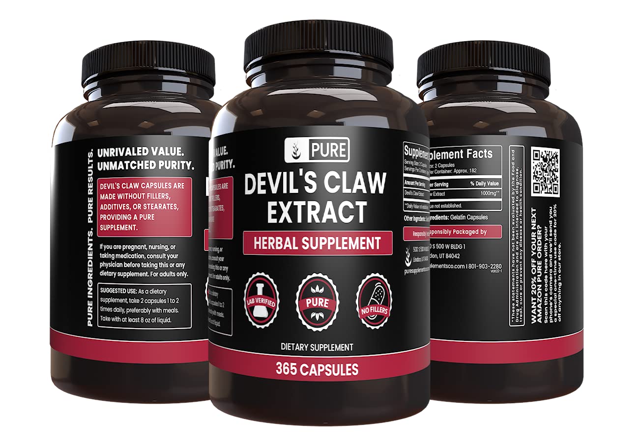 180-day supply of Devil's Claw capsules