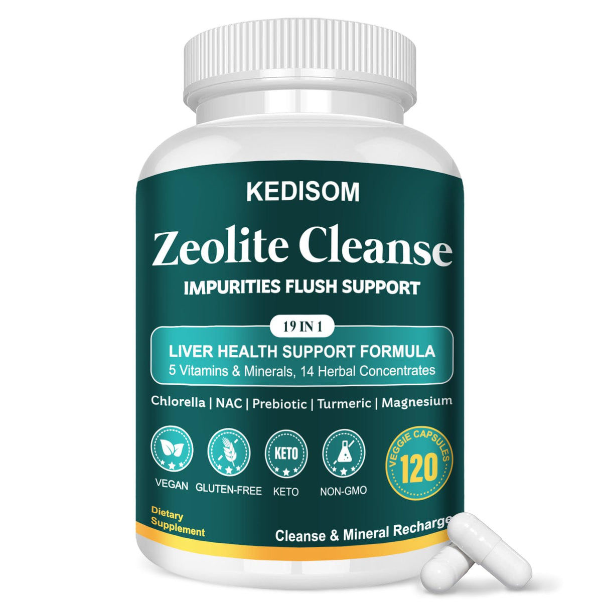 Front of the 19-in-1 Liver Cleanse Detox & Repair bottle