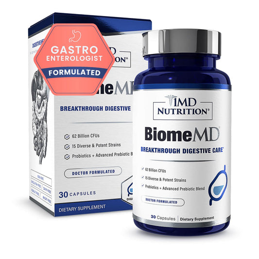 1MD BiomeMD Probiotics bottle with 30 capsules