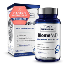 1MD BiomeMD Probiotics bottle with 30 capsules