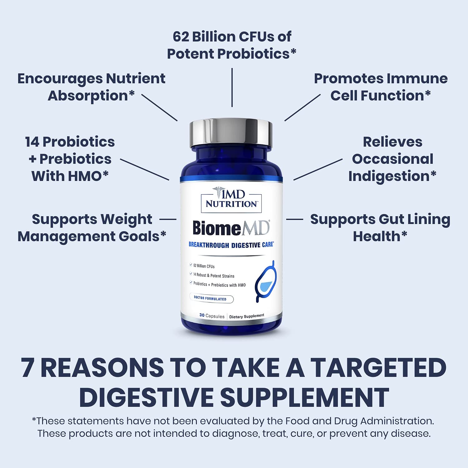 Gut microbiome balance concept with probiotics and prebiotics