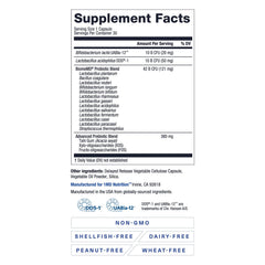 Doctor-formulated BiomeMD Probiotics label and credentials