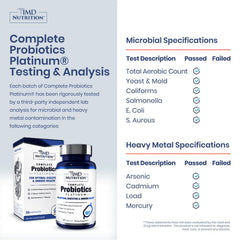 Back view of 1MD Complete Probiotics Platinum 3-pack bottle