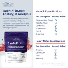 CardioFitMD broad-spectrum fiber blend ready to mix into a beverage