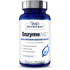 1MD Nutrition EnzymeMD capsules closeup demonstrating vegetarian capsule