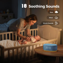 1Mii 7-color dimmable night light creates a cozy mood for bedtime.