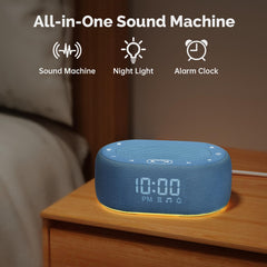 1Mii pink noise machine helps baby sleep with gentle ambience.