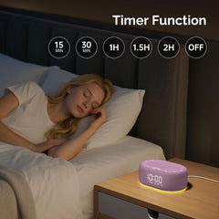 1Mii purple sleep sound machine front view as bedside companion