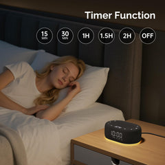 1Mii White Noise Machine sleep timer options convenient at night