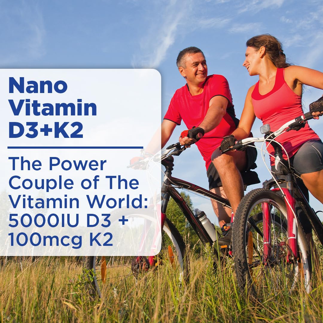 Dropper releasing 1 mL of Nano Vitamin D3+K2 liquid