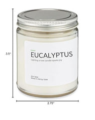 Gift-ready box with 7oz eucalyptus soy candle