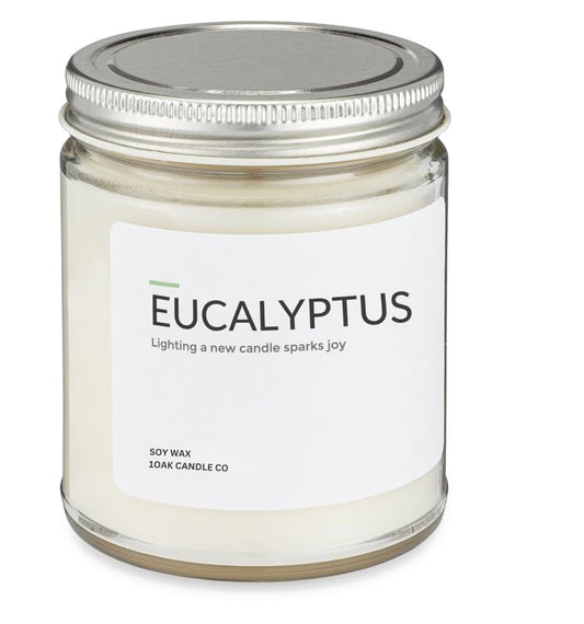 Gift-ready packaging for 1OAK Eucalyptus Soy Candle 7oz