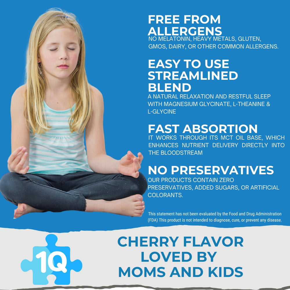 Dropper dispensing calming drops from 1Q Relax bottle