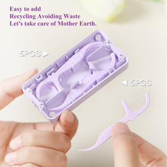 Two-box 40-count dental floss picks in packaging.