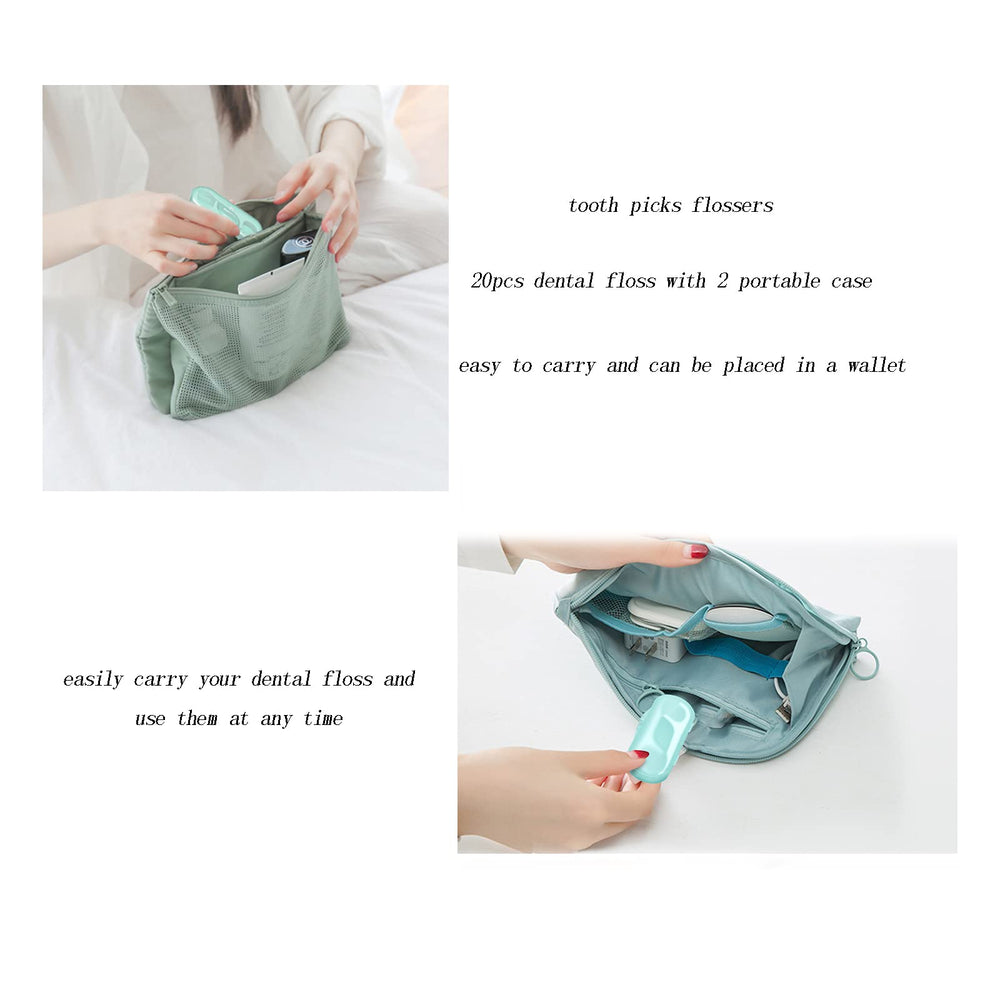 2-in-1 dental floss picks with threader and pick
