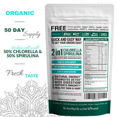 2-in-1 spirulina chlorella tablets
