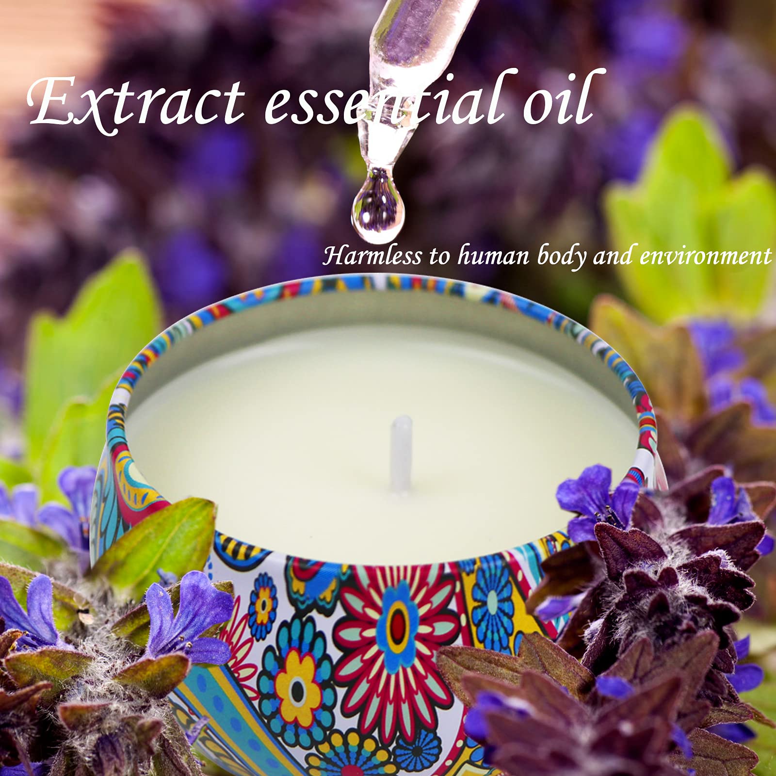 Open 2.5 oz candle tin showing natural soy wax
