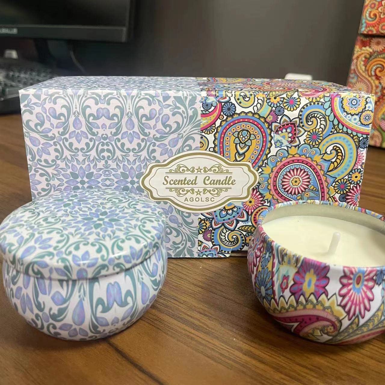 Candle lit with a long-lasting 12-hour burn time
