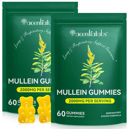 2-pack mullein gummies bottle front
