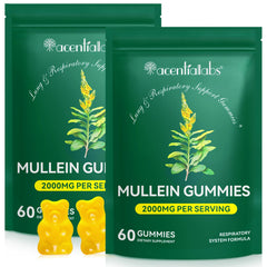 2-pack mullein gummies bottle front