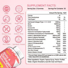 Strawberry collagen gummies 120 count packaging