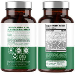 Serving suggestion: glass with green superfood powder