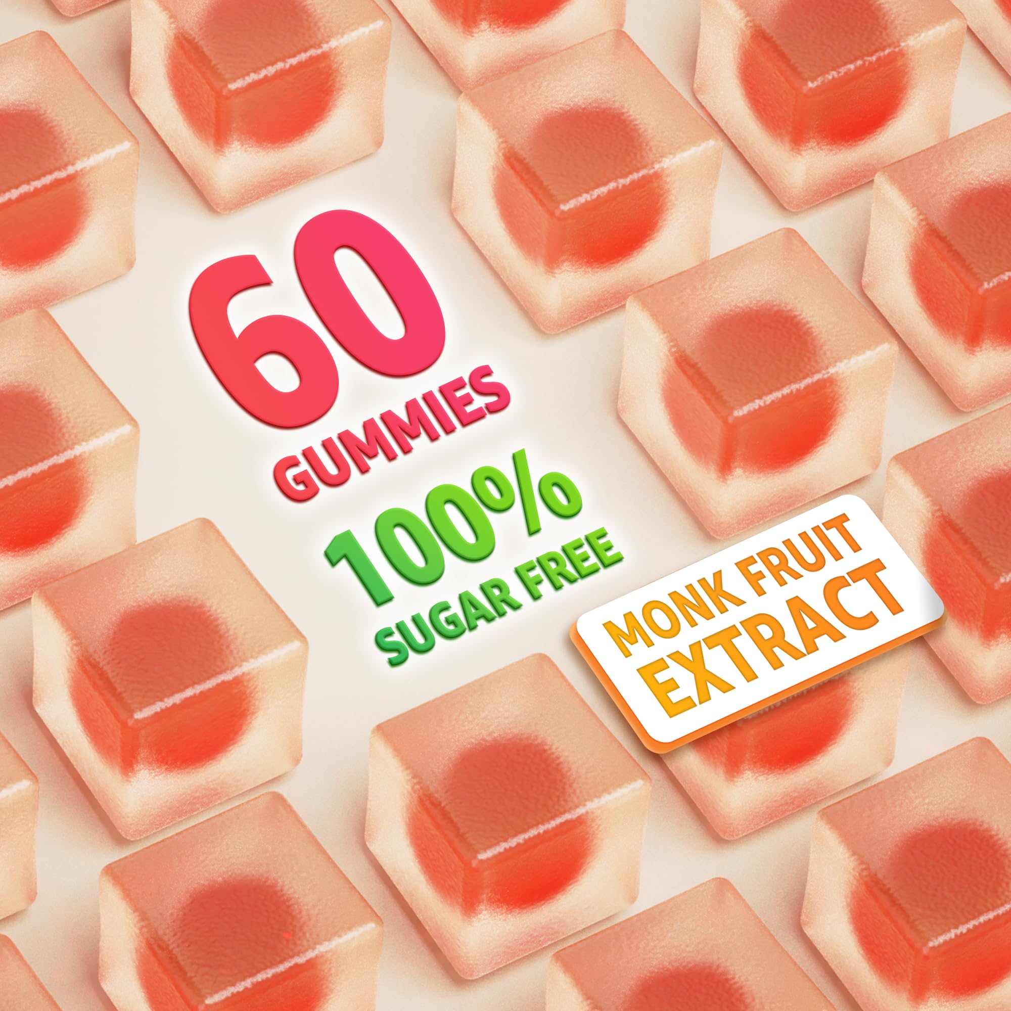 Orange-flavor gummy close-up