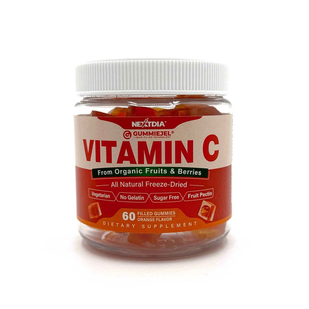 Vegan-friendly gelatin-free vitamin C gummies