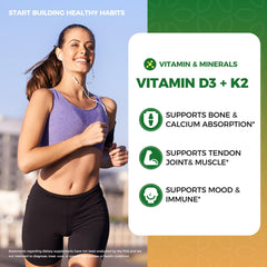 Ingredients include plant-based D3 from lichen, vegan Omega-3, and coconut MCT oil.