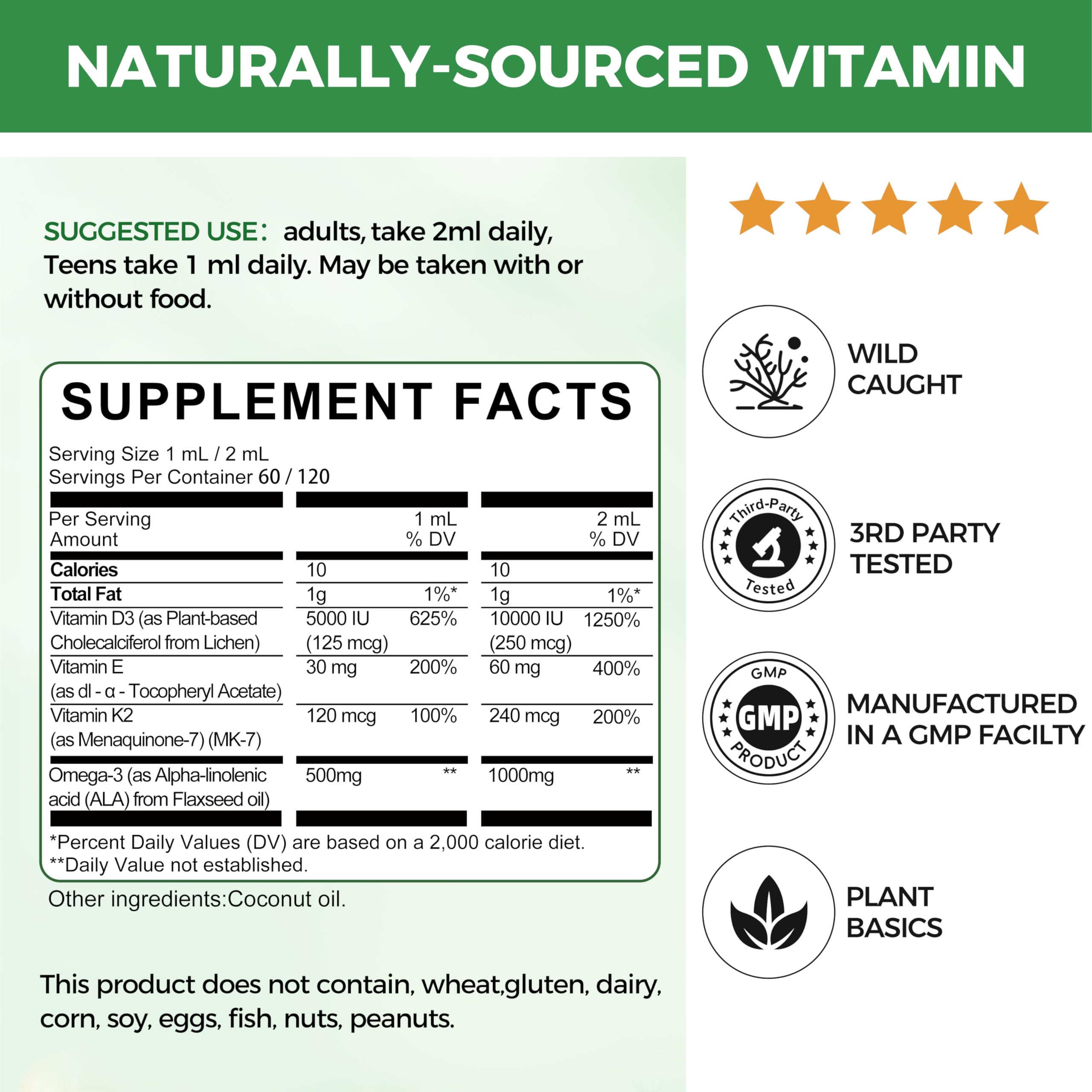 Active Vitamin K2 MK-7 (all-trans) for superior bone support.