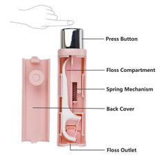 Refillable hygienic floss picks for adults on-the-go