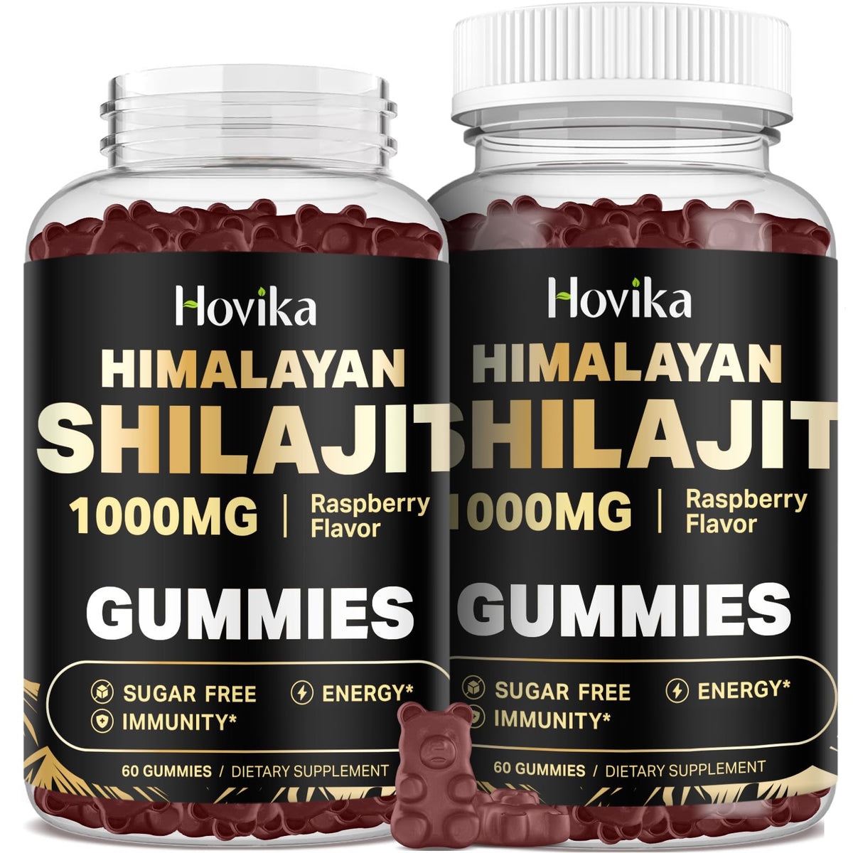 Two-pack Shilajit Gummies 1000mg bottle