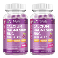 Grape-flavored sugar-free calcium 1200 mg gummies close-up