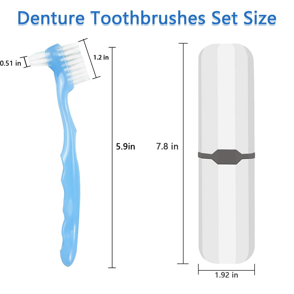 Close-up of soft multi-layered bristles for dentures