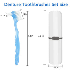 Close-up of soft multi-layered bristles for dentures